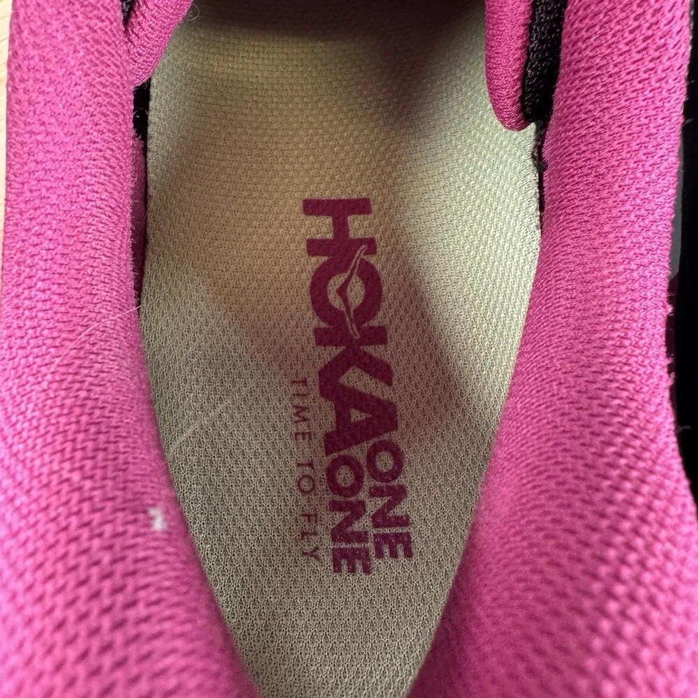 Hoka One One Bondi 7 Womens Size 10.5‎ Festival Fuchsia Lace Up Running Shoes